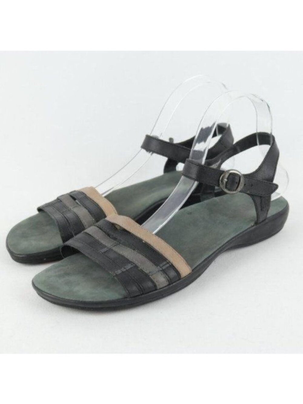 Keen Emerald City Women' Size 11 Black Leather Quarter Strap Flat Sandals - Picture 3 of 10